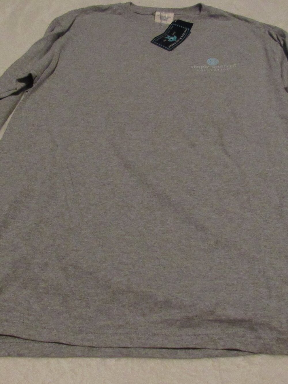 Simply Southern Gray Long Sleeve "She Believed" NWT Medium